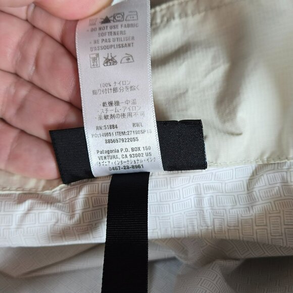 Patagonia Torrentshell Trench Coat Rain Jacket Style 27196 Womens XL Ivory White - Picture 16 of 16